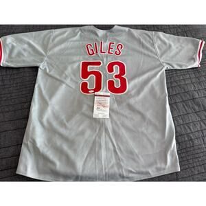 Ken Giles MLB Philadelphia Phillies Signed Autographed Custom Jersey JSA COA XL